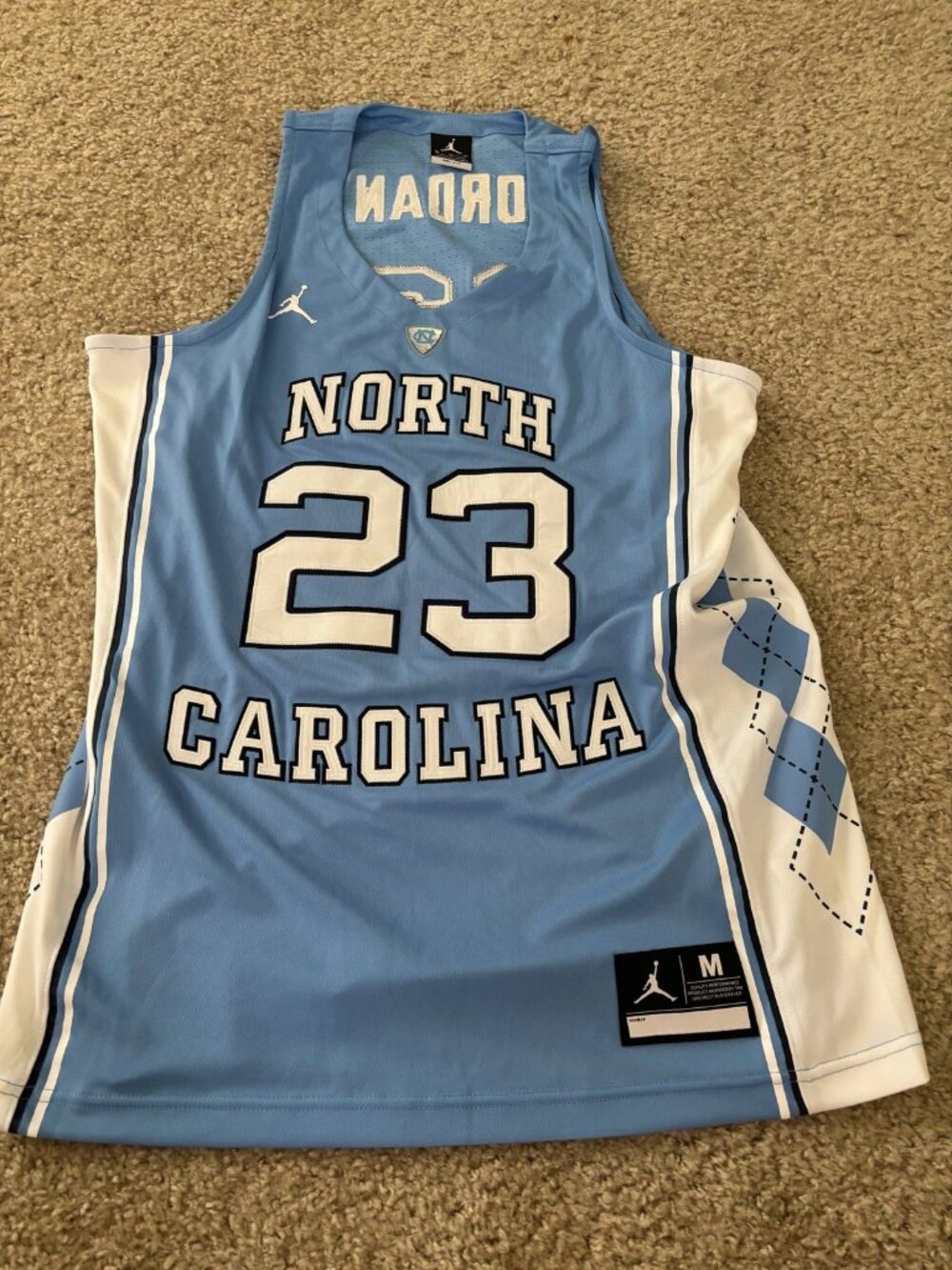 Jordan North Carolina Tar Heels Michael Jordan 23 Basketball Jersey Men's M Blue